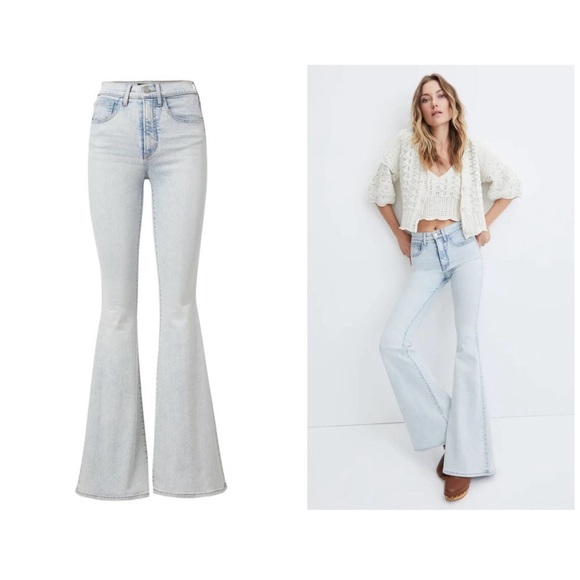 NWT Veronica Beard Sheridan High-Rise Stretch Bell-Bottom Flare Jeans - Picture 4 of 15